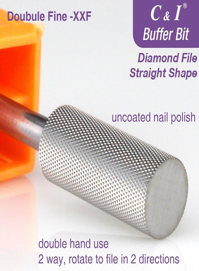 C & I Nature Nail Buffer Nail Drill Bit XXF Efile Small Barrel Diamond File-Teeth Safe for Nail Beauty Fans or Nail Techs Do Nail Art Preparation & Prep Nail Bed at Home or Nail Salon Double Hand Use - Image 4